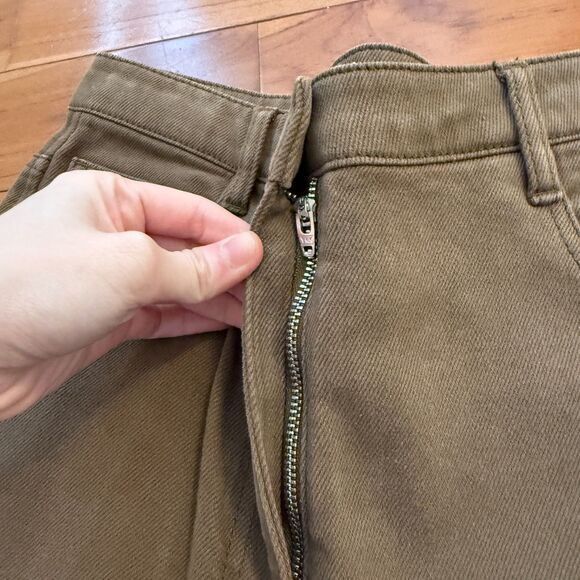 Women Aritzia Wilfred Free Twostep Flare Pant Gd Rustical Brown Green Size 4 - Picture 6 of 9